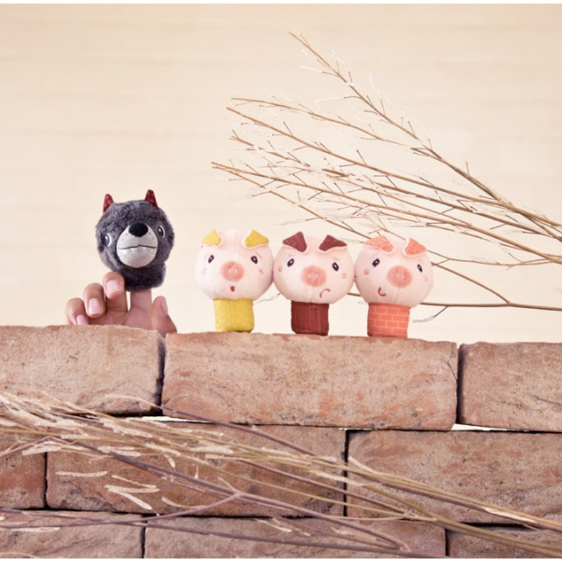 Marionetas de Dedo: El Lobo y los 3 Cerditos
