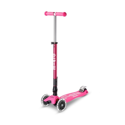 Patinete Maxi Deluxe Plegable LED Rosa