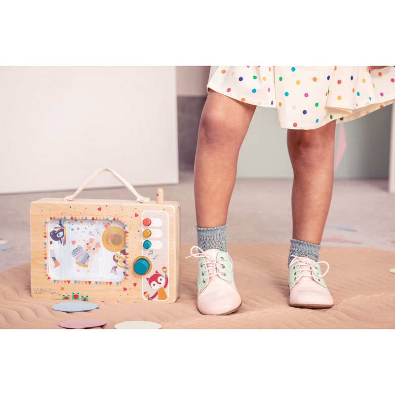 Lilliputiens Caja De Música De Madera Joe El Dragón – Juguete Musical Con Melodía Fly Me To The Moon – Estimulación Temprana Desde 10 Meses – 24 Cm