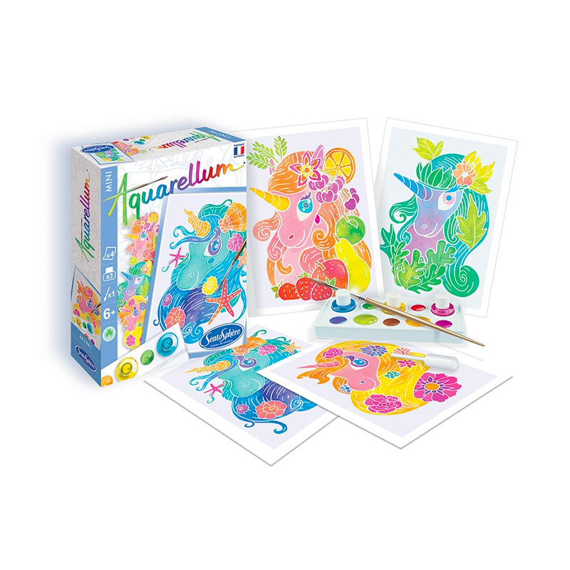 Mini Aquarellum Unicórnios