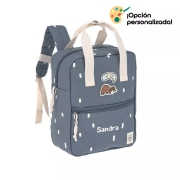 Mini Mochila Square Happy Prints Blue