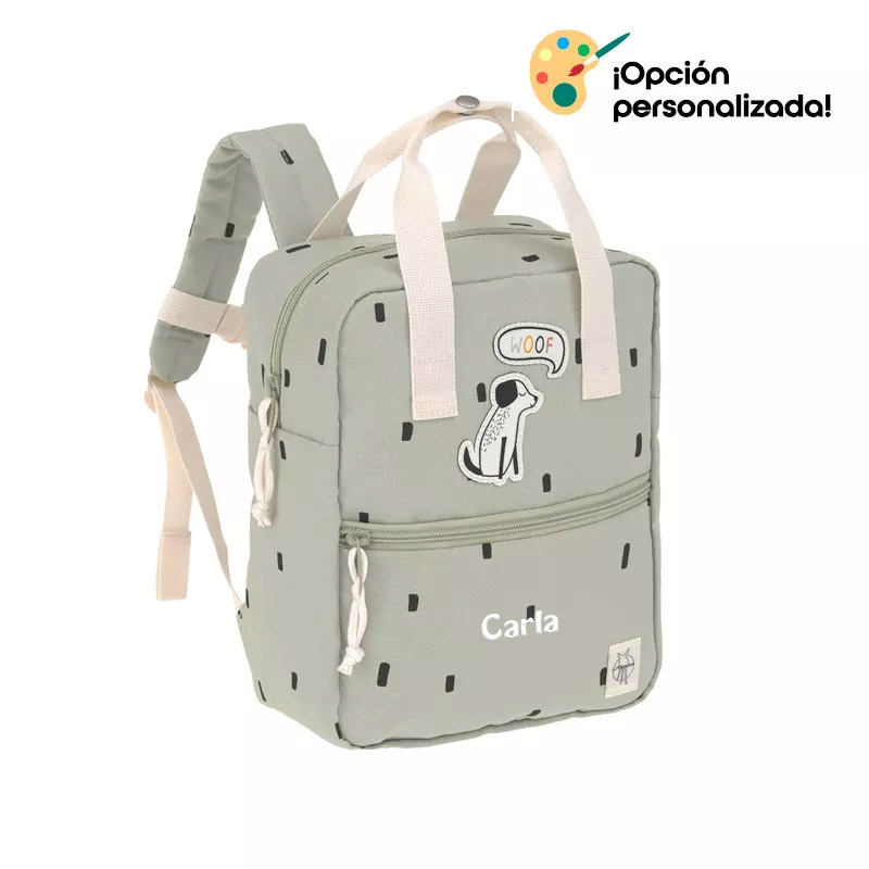 Mini Mochila Square Happy Prints Olive
