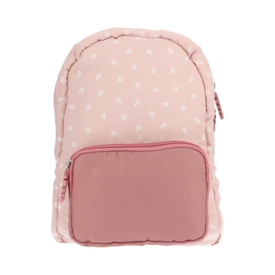 Mochila Pré-escolar Alcochada Leaves Pink Mochila Pré-escolar Alcochada Leaves Pink