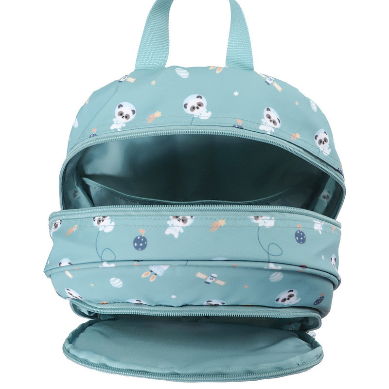 Mochila Mediana Pandas in Space con llavero personalizable