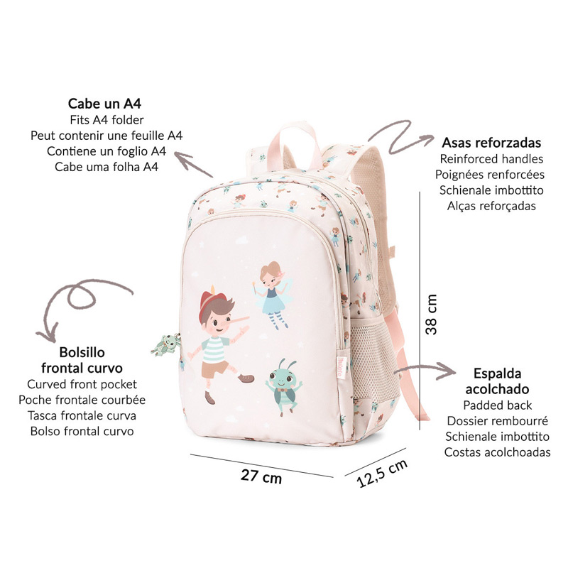 Mochila Mediana The Wooden Boy con llavero personalizable