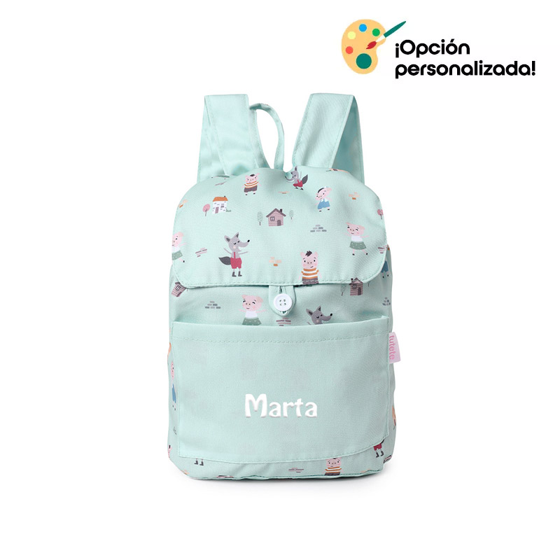 Mochila Pequeña Tela The Three Little Pigs