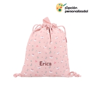 Mochila saco tela Blossom Birds