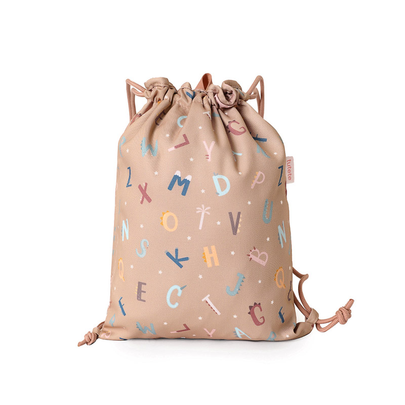 Mochila Saco Tela Funny Letters