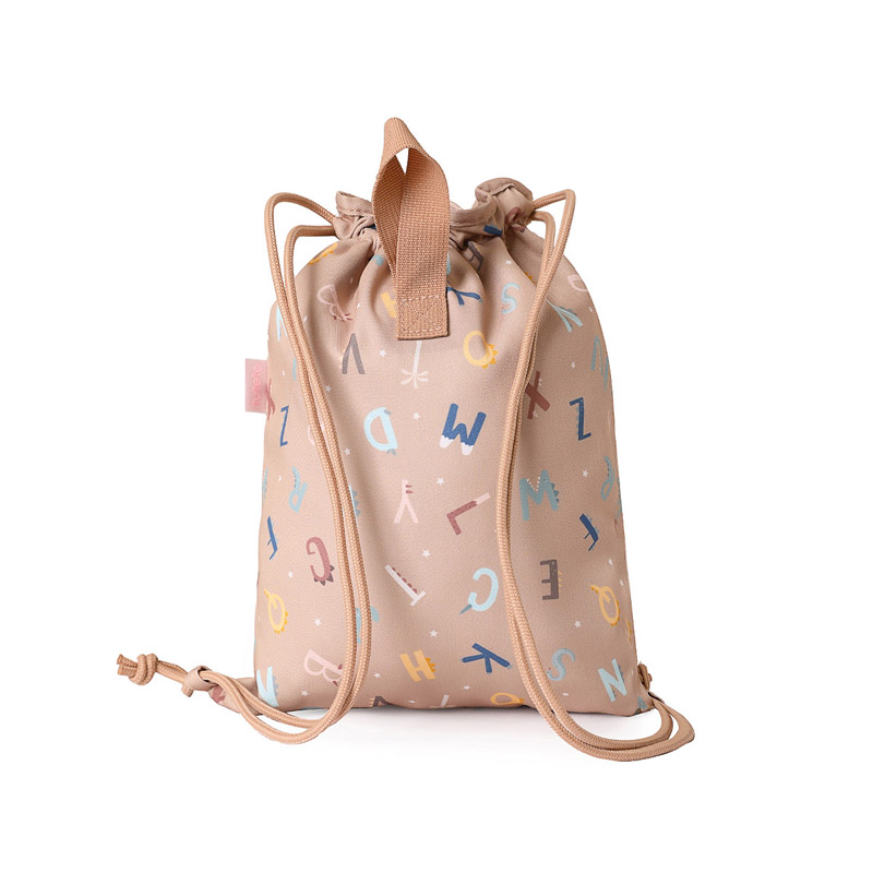 Mochila Saco Tela Funny Letters