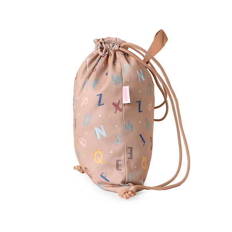 Mochila Saco Tela Funny Letters