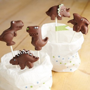 Molde Piruletas de Chocolate: Dinosaurios