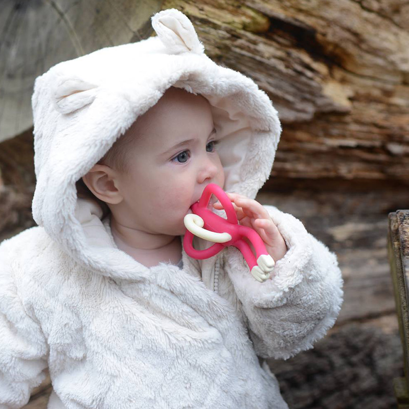 Teething Toy Matchstick Monkey Azul