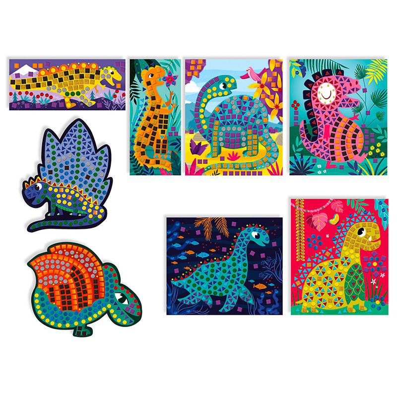 DJECO Divertido kit de manualidades de mosaico de espuma, multicolor