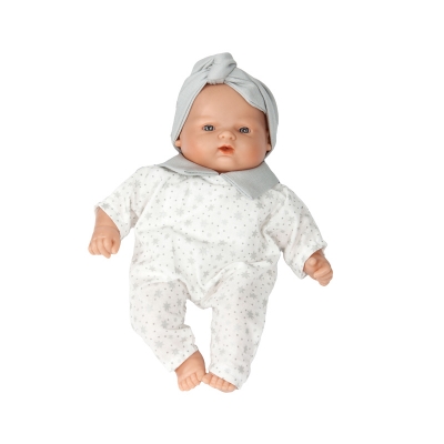 Muñeca Bebé 26 cm: Estrellitas Grises Muñeca Bebé 26 cm: Estrellitas Grises