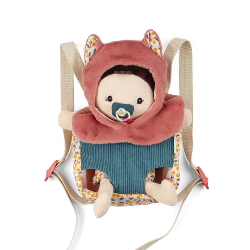 Muñeca Bebé Jeanne con Portabebés