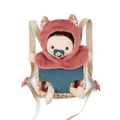 Muñeca Bebé Jeanne con Portabebés