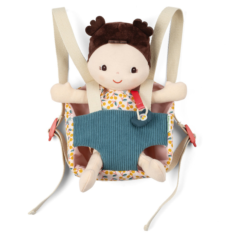 Muñeca Bebé Jeanne con Portabebés