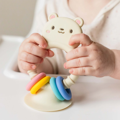 Ursinho de silicone Buddy para cadeira alta