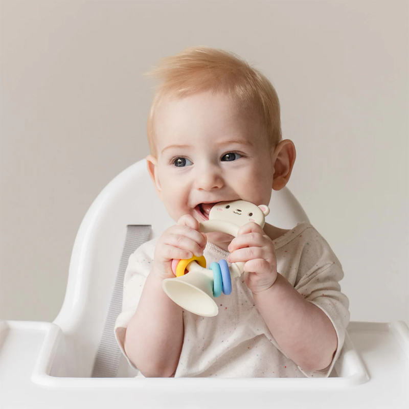 Ursinho de silicone Buddy para cadeira alta