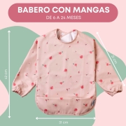 Pack 2 Baberos Manga Larga Mariquitas
