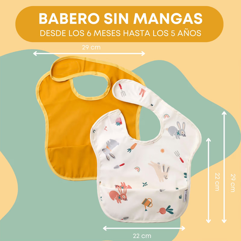 Pack 2 baberos sin mangas Huerto