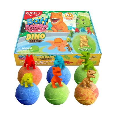 Pack de 6 bombas de baño Surprise Dinos