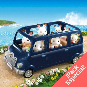Pack Coche Azul con Familia