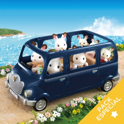 Pack Coche Azul con Familia Pack Coche Azul con Familia