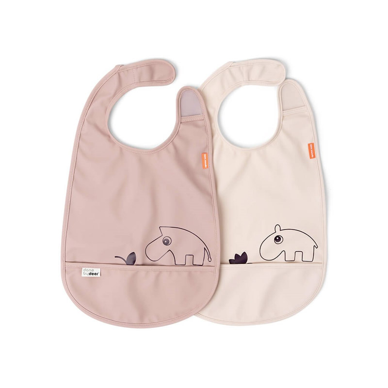 Pack de 2 Baberos con velcro Deer Friends Rosa