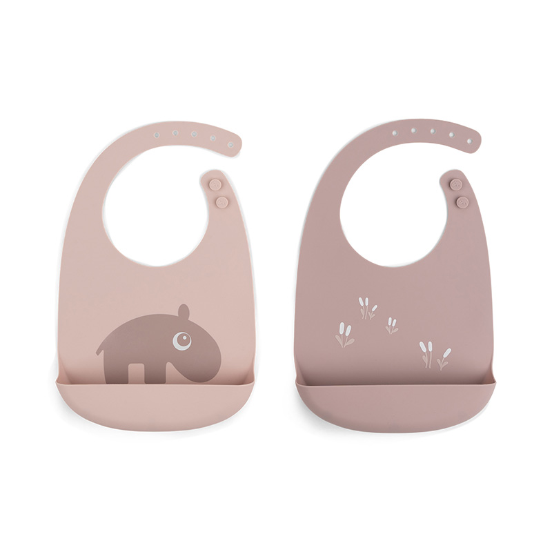 Pack de 2 Baberos de Silicona Ozzo Rosa