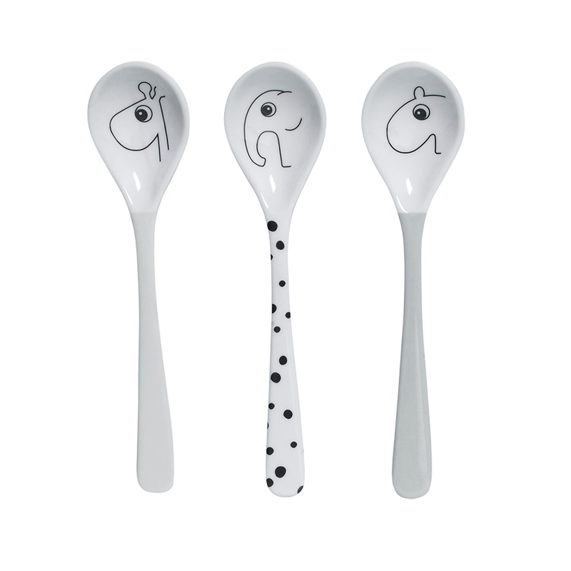 Pack de 3 Cucharas Happy Dots Gris