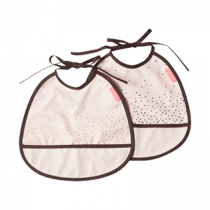 Pack de 2 Baberos Pequeños: Happy Dots Rosa Pack de 2 Baberos Pequeños: Happy Dots Rosa