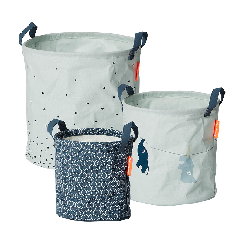Pack de 3 Cestas de Almacenaje Azul