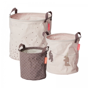 Pack de 3 Cestas de Almacenaje Rosa