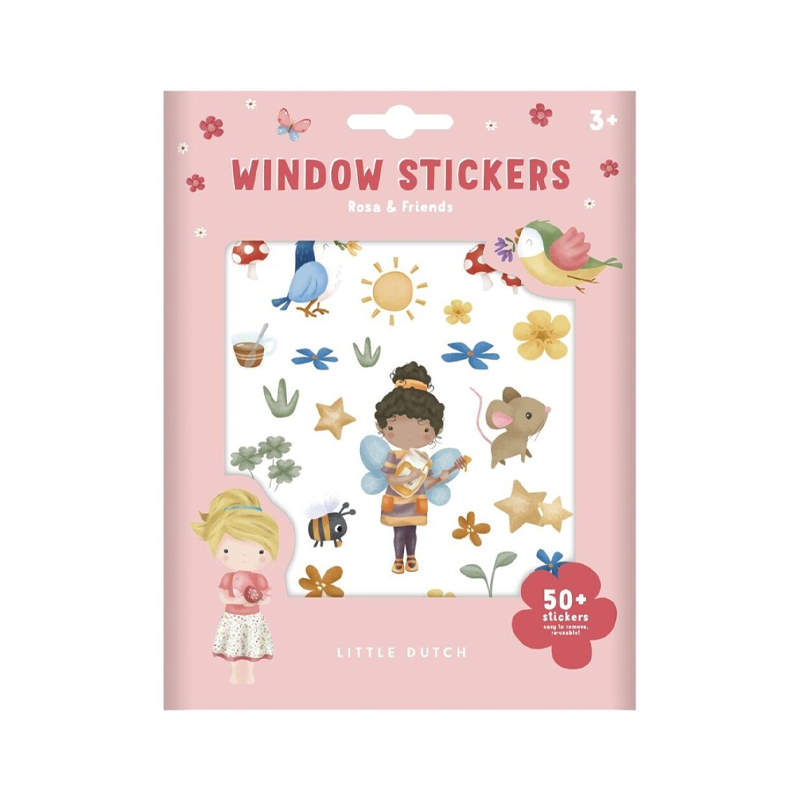 Pegatinas de Ventana Rosa & Friends