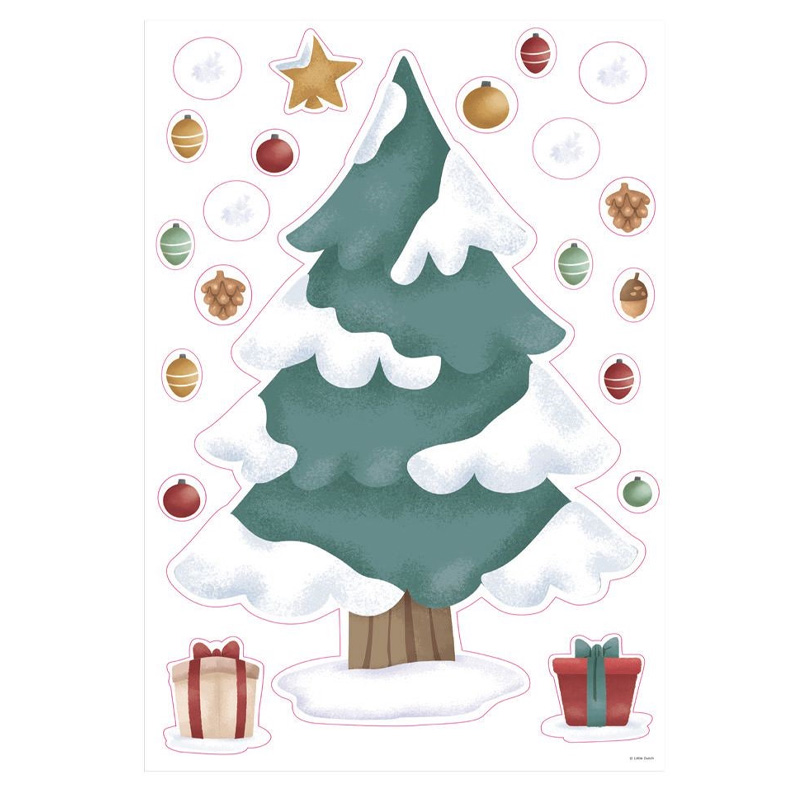 Pegatinas para Ventana Gran Árbol de Navidad