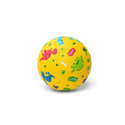 Pelota Caucho Natural - Dinosaurios Amarilla 13CM