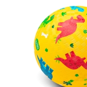 Pelota Caucho Natural - Dinosaurios Amarilla 13CM