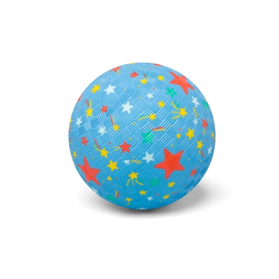 Pelota Caucho Natural Estrellas 18CM