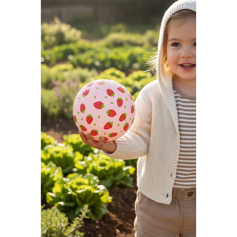 Pelota Caucho Natural Fresas 18CM