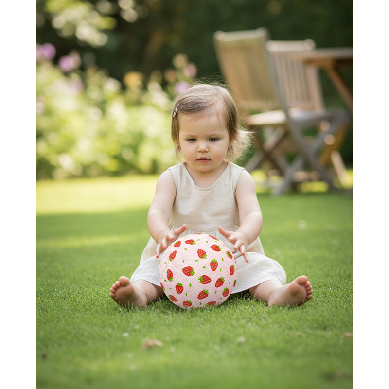 Pelota Caucho Natural Fresas 18CM