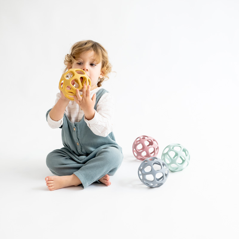 Pelota Sensorial de Silicona Menta