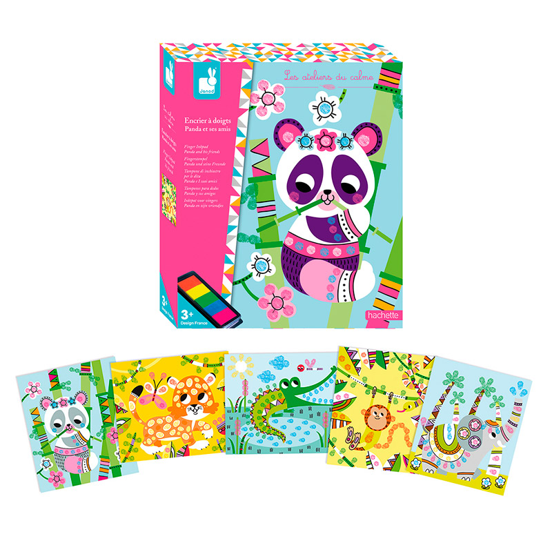 Pintura para Dedos Panda y sus Amigos