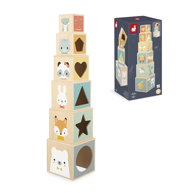 Pirámide de 6 Cubos de Madeira Pure