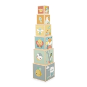 Pirámide de 6 Cubos de Madera Pure