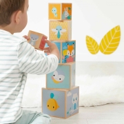 Pirámide de 6 Cubos de Madera Pure