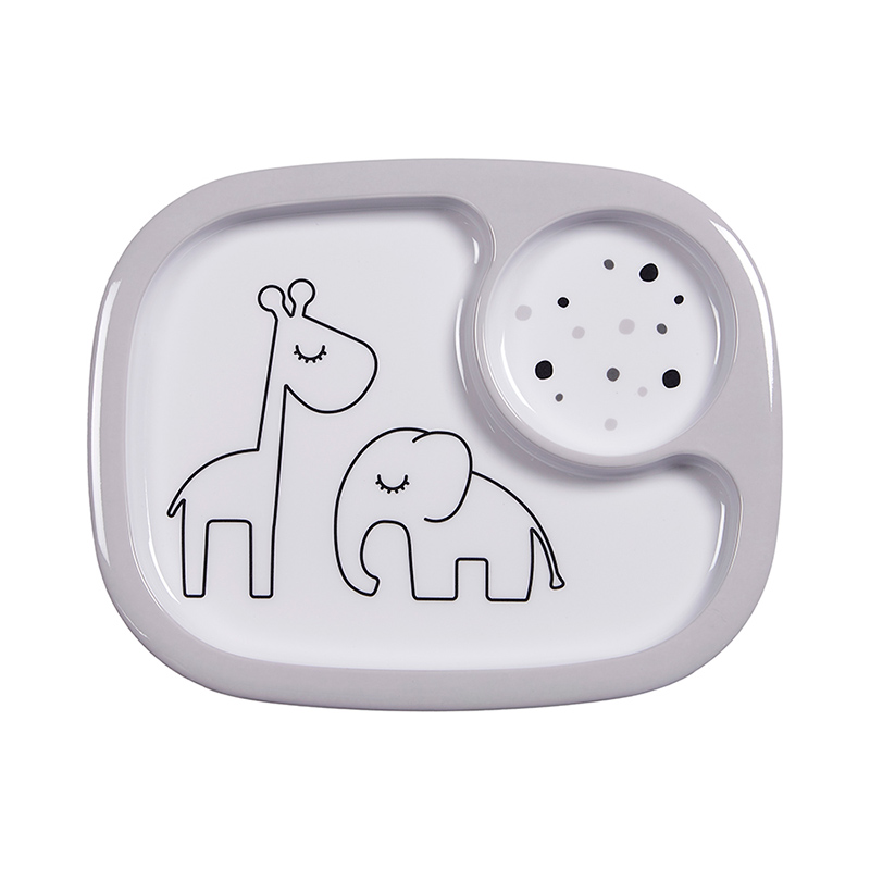 Plato con Compartimentos Dreamy Dots Gris