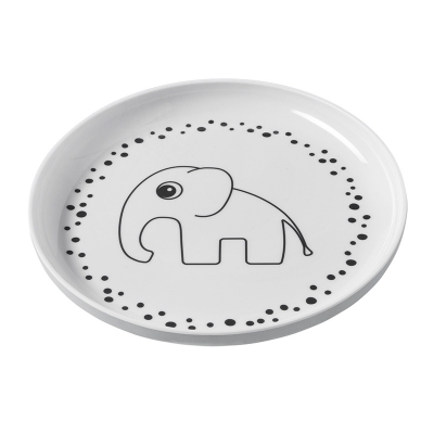 Plato Yummy Happy Dots Gris Plato Yummy Happy Dots Gris