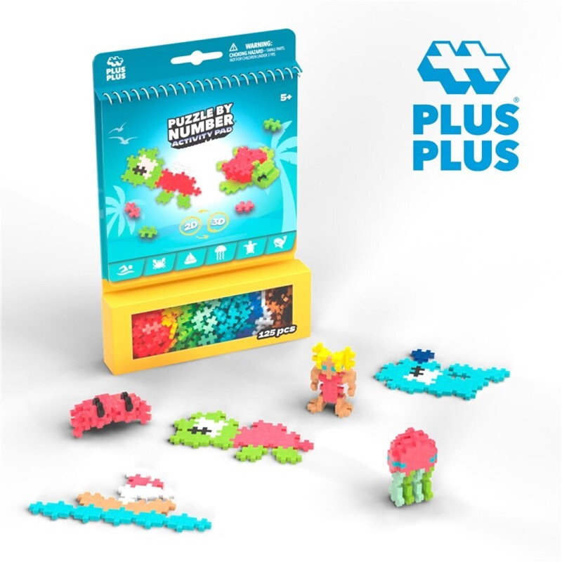 Plus-Plus Activity Pad: Oceano 125 peças