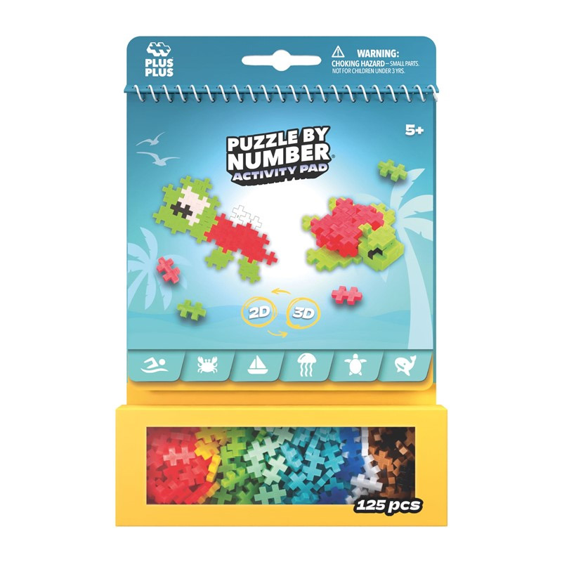 Plus-Plus Activity Pad: Oceano 125 peças